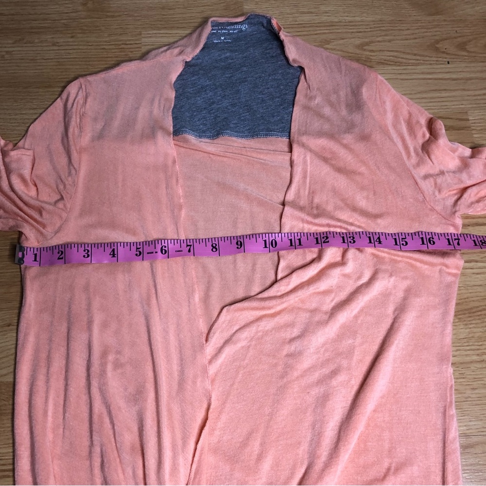 Soft Surroundings Peach Open Front Duster Cardigan - image 8